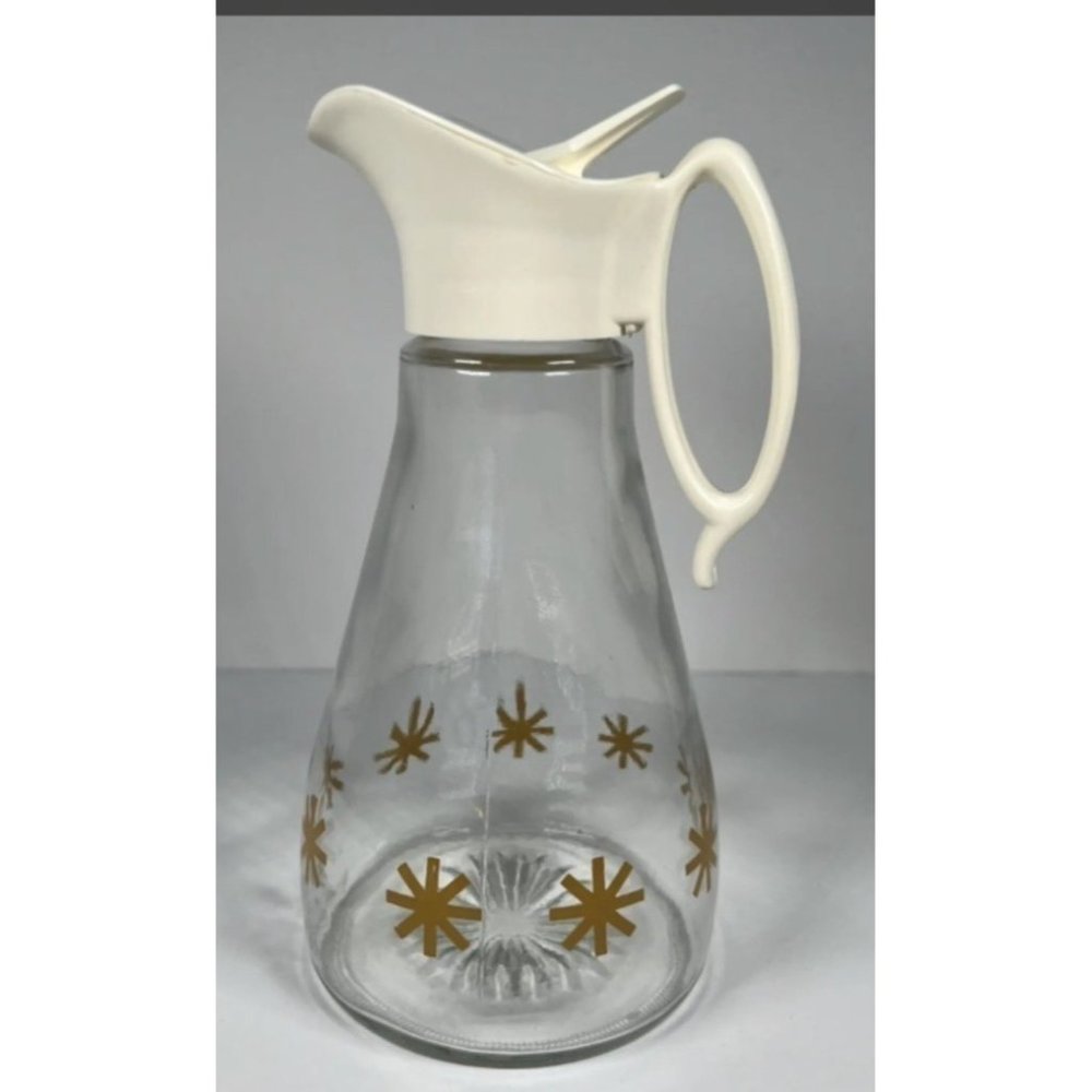 Log Cabin syrup Glass Pitcher Dispenser bottle